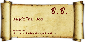 Bajári Bod névjegykártya